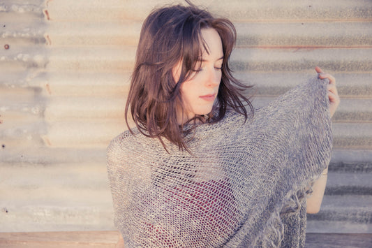 Lightweight Wool-Cotton Blend Scarf
