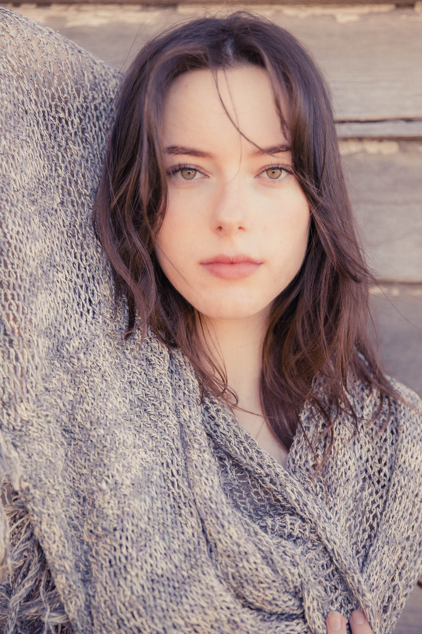 Lightweight Wool-Cotton Blend Scarf