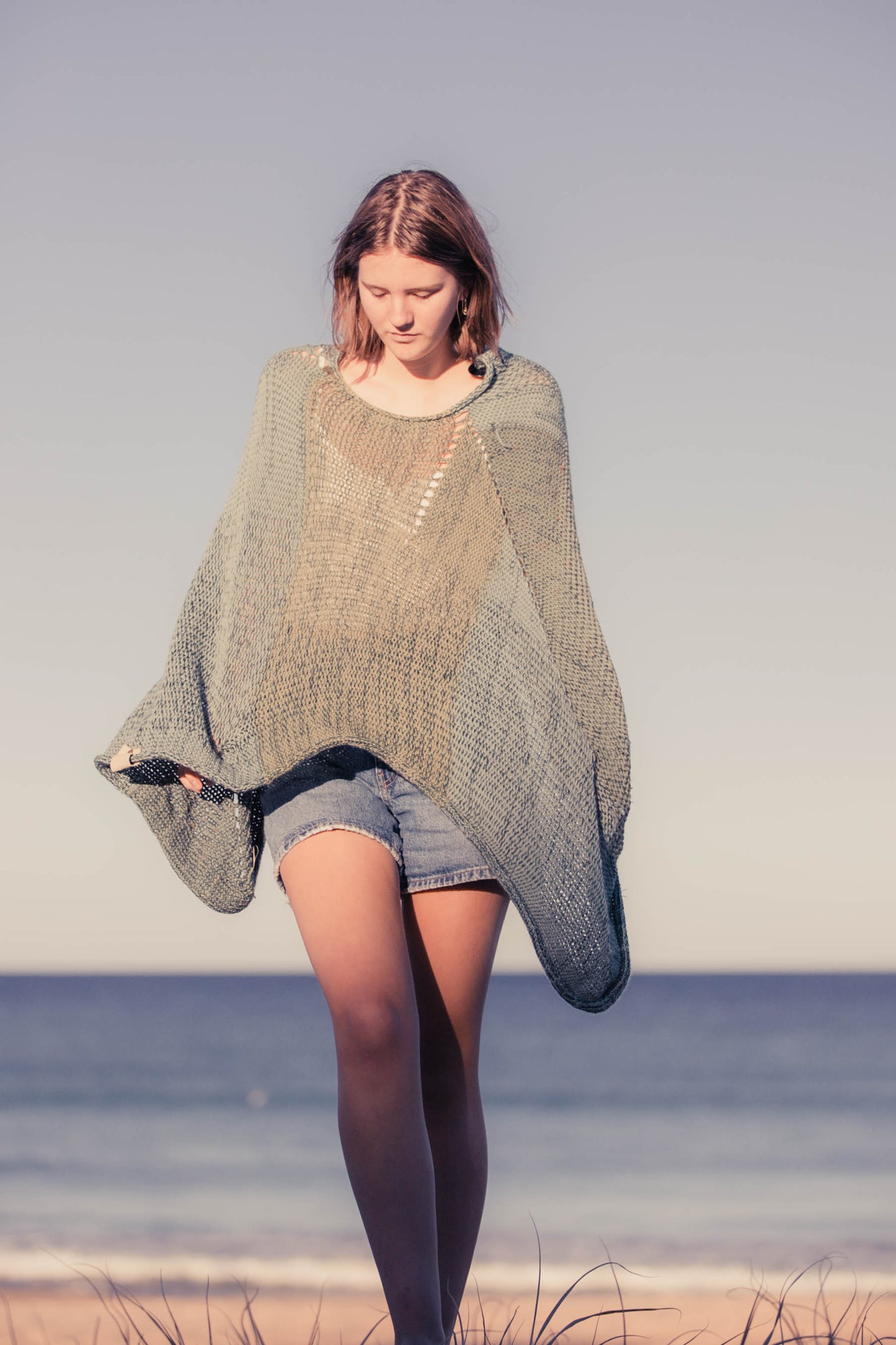 One Off Styled Wool poncho
