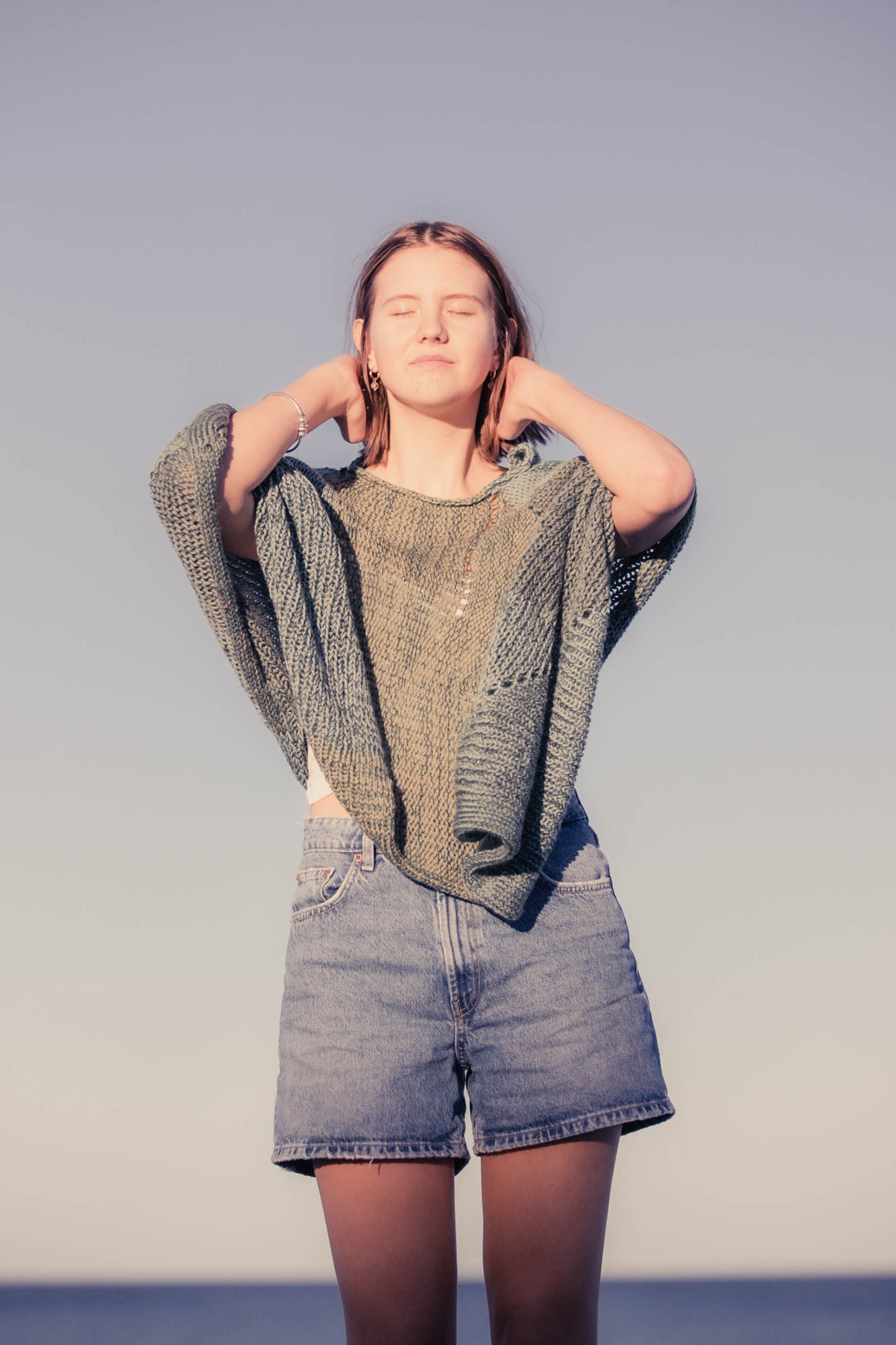 One Off Styled Wool poncho